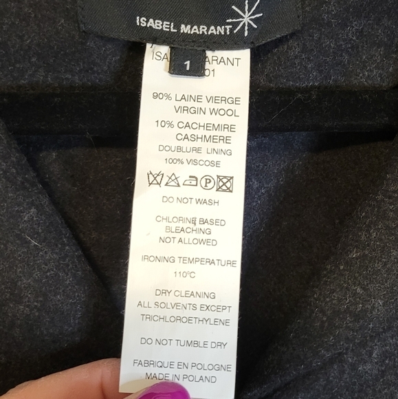 Isabel Marant 90% Wool 10% Cashmere Women's Long Tunic Sweater Top Black Size 1 - Picture 4 of 12